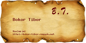 Bokor Tibor névjegykártya